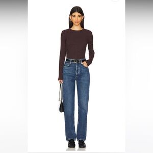 Agolde Blue Straight Leg Jeans